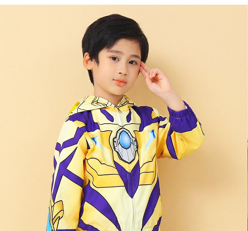 正版奥特曼衣服赛罗儿童服装男童春秋男孩外套发光风衣童装套装 — 17
