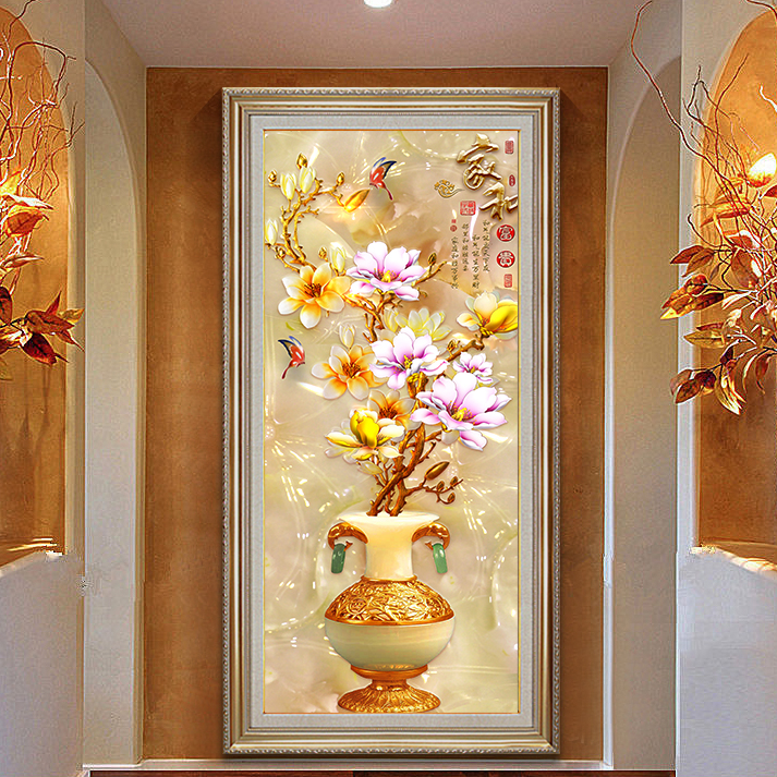 Home entrance decorative painting Jane European vertical version At the end of the corridor Aisle wall Living room facing the door Moral good hanging painting