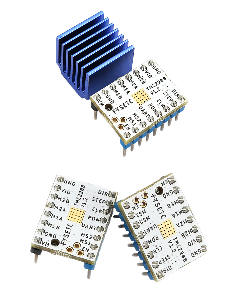 Phụ kiện máy in 3D TMC2208 v1.2 Stepper Motor Drive Đỉnh hiện tại 2A Phân khu 256 im lặng