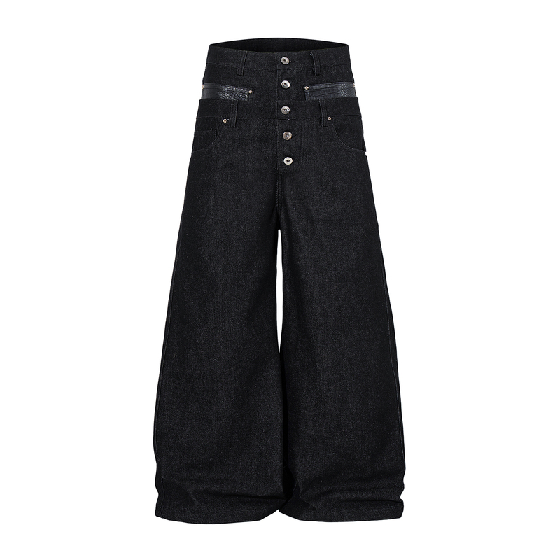 Joinboy 26Ss Double Waistband Five-Button Rivet American-Style Baggy Pants Loose Street Lumberjack Jeans