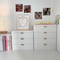 Boring Bazaar ins Simple Desktop Drawer Storage Box Student Dormitory Miscellaneous Boxes Multi-layer Cosmetics Storage Box