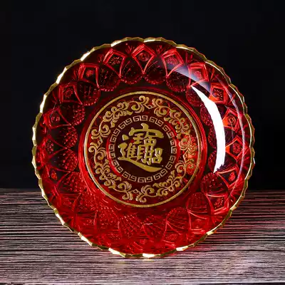 gong pan crystal fruit guo die Buddha smoke gong guo fruit plate Buddha worship Lotus plastic household wealth