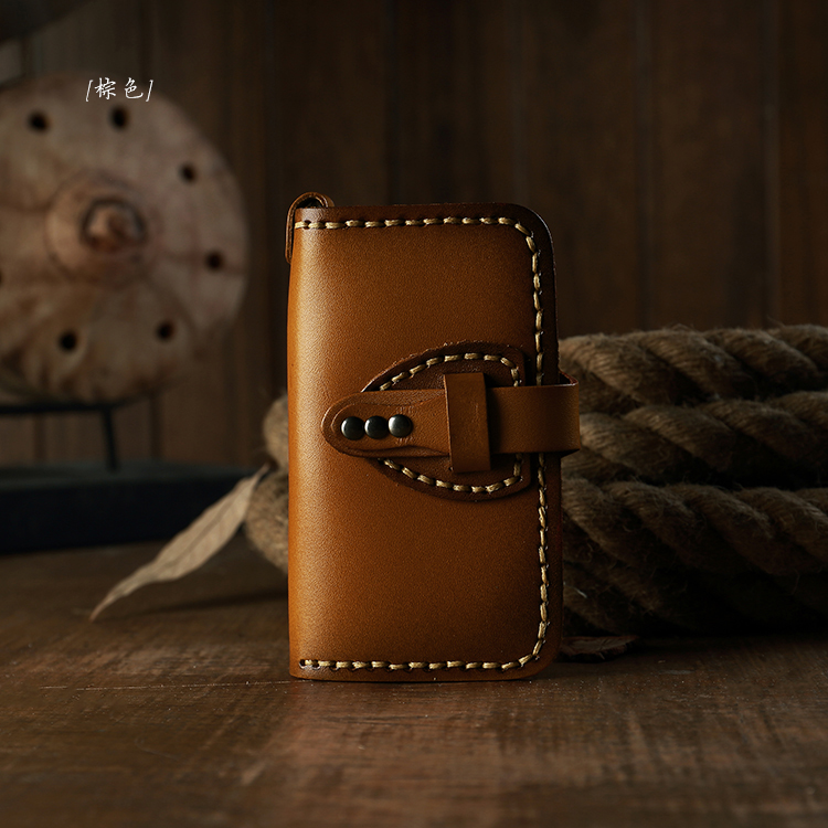 Túi xách tay handmade nam đa chức năng da retro công suất lớn thẻ da túi treo eo xe da rám nắng ví da thật