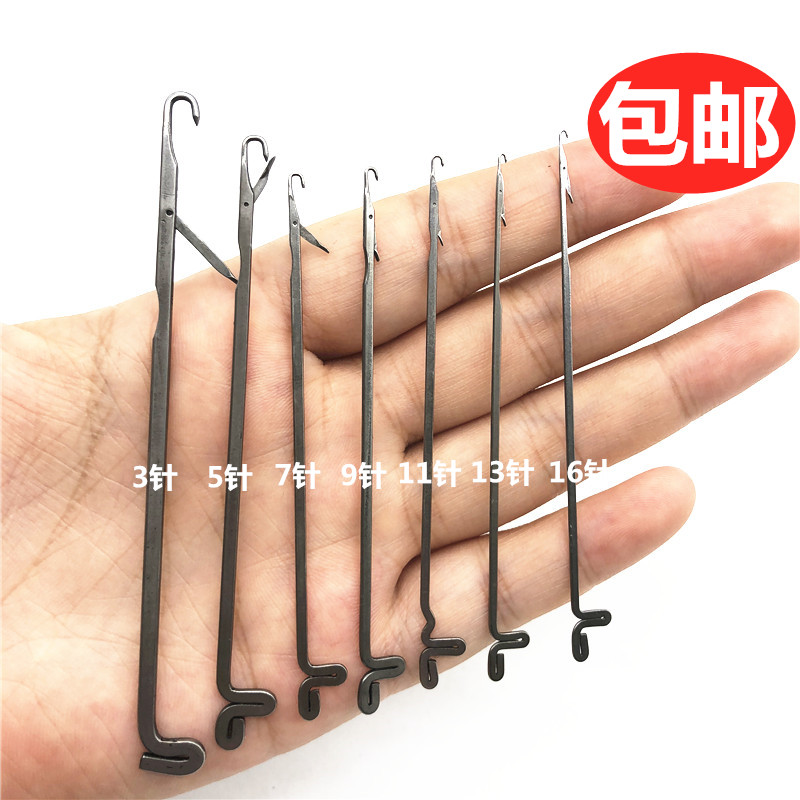 Small hook with tongue Crochet tool Small hook sweater needle Wool repair hook needle Short crochet three-way hook needle