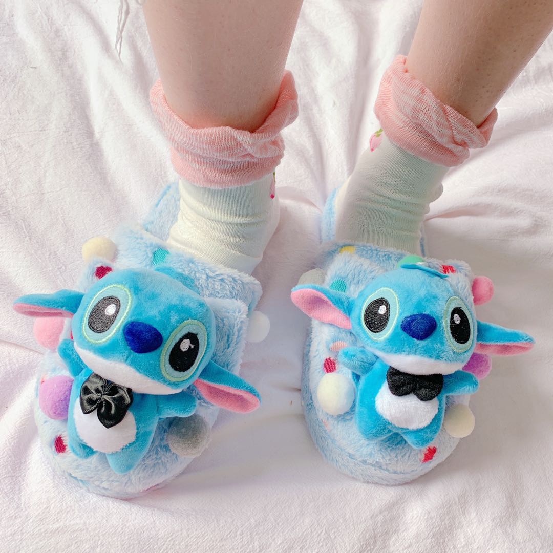 Mới mùa đông nữ dễ thương phim hoạt hình sang trọng ký túc xá dép đi trong nhà Studi dép bông ấm trong nhà dép gucci nữ đẹp