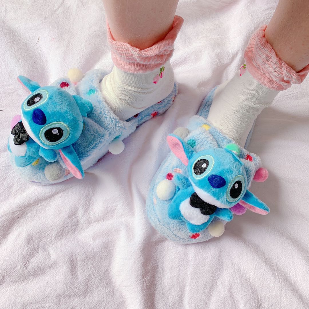 Mới mùa đông nữ dễ thương phim hoạt hình sang trọng ký túc xá dép đi trong nhà Studi dép bông ấm trong nhà dép gucci nữ đẹp
