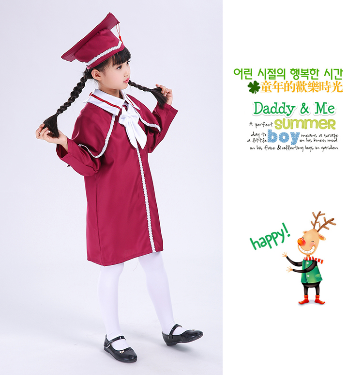 Trang phục trẻ em mẫu giáo nhỏ trang phục học sinh tiểu học học sinh trung học cơ sở học sinh tốt nghiệp trang phục cử nhân quần áo hiệu suất quần áo quần áo bé trai
