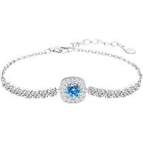 Chinese jewelry sterling silver bracelet womens half bracelet half chain light luxury niche exquisite bracelet beaded bracelet gift 937C1