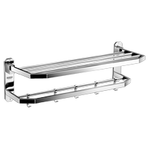 Porte-serviettes épais en acier inoxydable 304 sans poinçon porte-serviettes de salle de bains support de rangement pliable et épais 1763