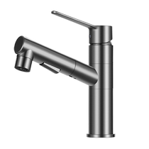 Full copper surface basin swivel pumping pull tap hot and cold home toilet bathroom washbasin washbasin tap 1763