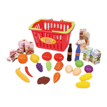 PLAYGO childrens fruit shopping basket toy baby cutie boys and girls play house kitchen fruits and vegetables 1495