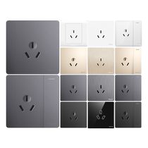 Dresi 16a air conditioning socket water heater triple hole 16 An exclusive large plate clear case with switch embedded 224