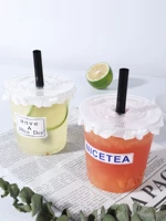 Одноразовый молочный чашка с крышкой, Dudu Cup Cup Milk Tea Shop Специальный напиток принимает чашку напитков, Cold Prink Cup 2479