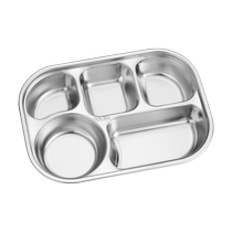 316 stainless steel food grade dinner plate student children home sub-meal tray canteen for a meal snack pan 1632