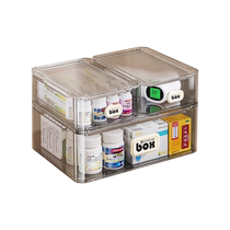 Xingyou boîte à médicaments maison boîte de rangement de type tiroir transparente anti-poussière et étanche à lhumidité boîte de rangement de médicaments à domicile et boîte de rangement de médicaments 727