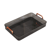 Household light luxury tea tray small drain tea tray 2259 living room rectangular fruit tray coffee table tea cup water cup