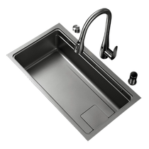 Bested sink large single tank 304 stainless steel thickened kitchen sink basin under the counter basin 1213