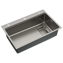 Wrigley 40 Gun Gray Raindance Sink Wash Basin Single Slot Home Kitchen 304 Stainless Steel Sink Nano Embossed