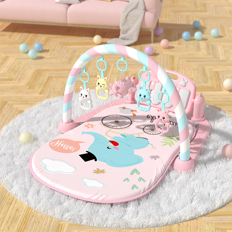2349C newborn baby pedantic piano fitness rack instrumental toy children's feet kick the violin baby 3-6 months girl-Taobao