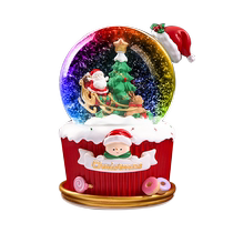 Christmas childrens gift crystal ball gift girl music box accompanying gift decorative ornaments falling snow 3750