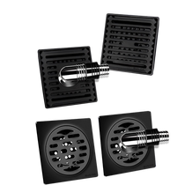 Black Stainless Steel Floor Drain Toilet Shower Room Sewer Washing Machine Deodorant Floor Drain Cover Toilet God 2005