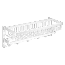 White bathroom towel rack bathroom storage rack punch-free hardware bathroom pendant toilet towel rack 1434