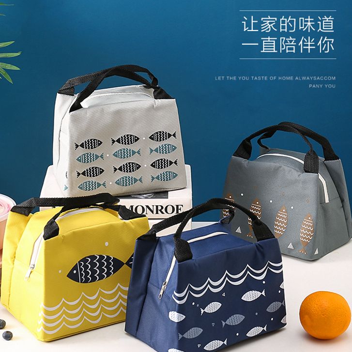 Handbag aluminum foil thickened hand carrying lunchbox bag lunch box with lunch box with rice canvas insulated bag 2247-Taobao