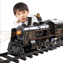 2349C Train Tracks Toy Boys Steam High-speed Rail Emulation Children Electric Small Train Suit Car Retro