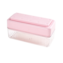 Ice cube mold press ice tray household food grade refrigerator ice making ice storage box with lid frozen ice cube artifact 2018