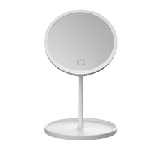 Makeup Mirror Sub with lamp led Dormitory Desktop Home Lightening light Makeup Tabletop Comb Makeup Beauty Cosmetic Mirror Mesh Red ins847