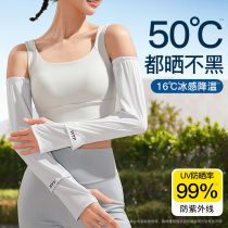 Sun protection ice sleeves summer ice silk anti-UV womens sleeves thin arm protection outdoor sports cycling and driving 3451