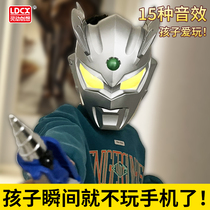 Childrens Cartoon Ultraman Mask Sound and Light Cyroteliga Tiga Headgear Helmet Boy Gift 1981