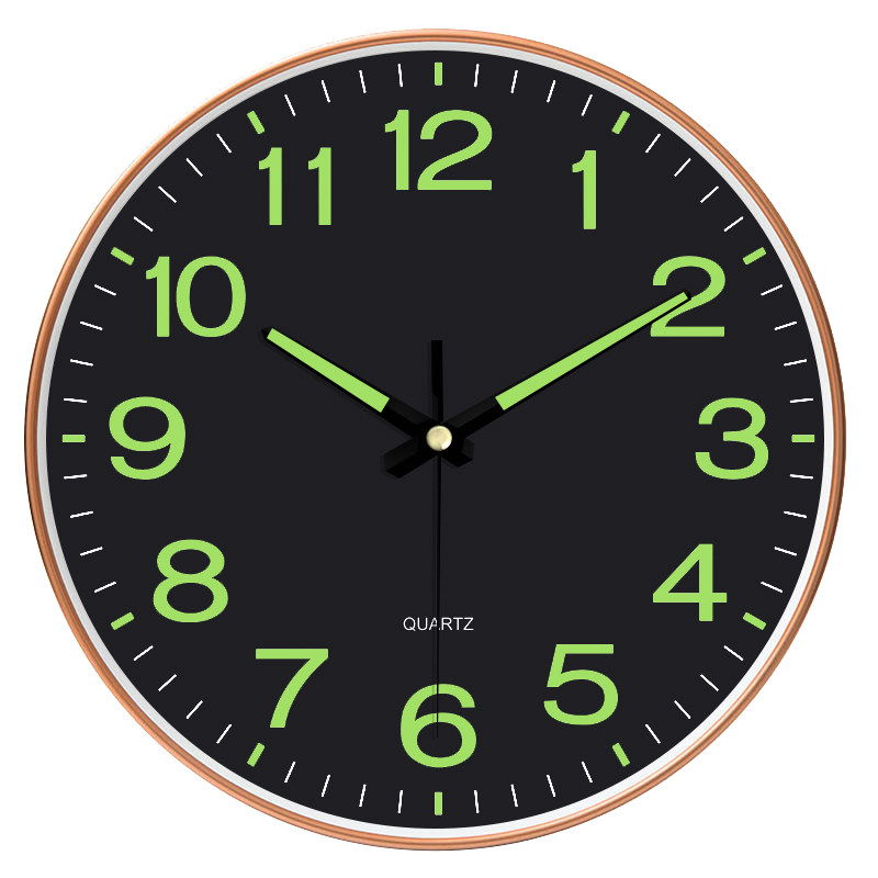 Suning.Com Luminous Clock Wall Clock Automatic Time Home Creative Modern Clock Wall Quartz Clock 2129