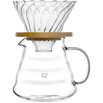 Coffee pot hand brewed coffee filter cup drip pot glass sharing pot filter with scale cold brew cup American 2313