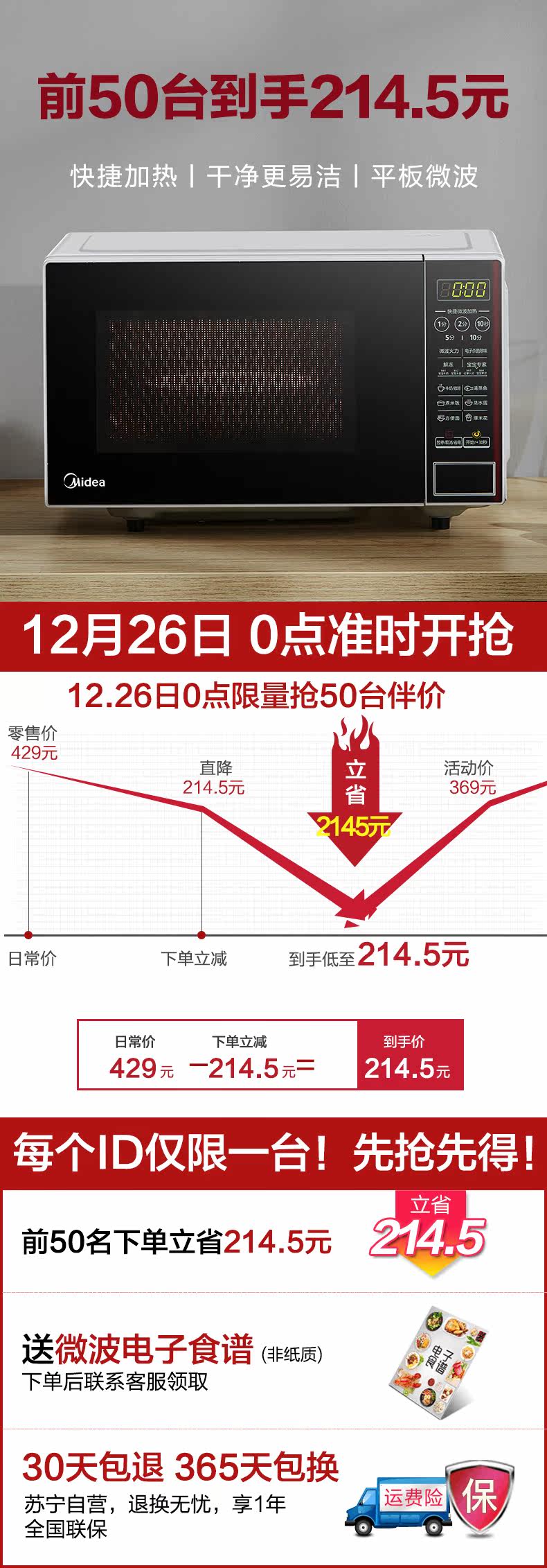 美的 小型多功能微波炉 图2