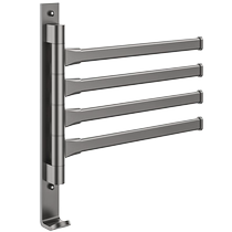 Cabbé rotating towel rack bathroom free of punch multi-bar containing space aluminum toilet wall-mounted towel rack