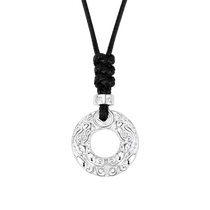 Safe buckle Pixiu necklace for men 999 solid silver pendant sterling silver trendy Chinese Valentines Day gift for boyfriend 2521