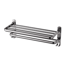 Gun gray 304 stainless steel towel rack no punching toilet bathroom storage rack toilet towel rack 1763
