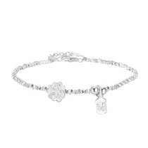 Chinese Gold Good Luck Lotus Silver Bracelet Womens Sterling Silver 925 Light Luxury Niche C1 Valentines Day Birthday Gift 3761
