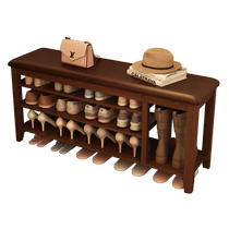 Solid wood changing shoes stool Home doorway Shoe cabinet stool integrated into the family shoe rack can be sat on the bench for the door stool 1910