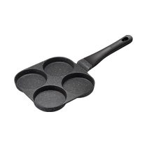 Subpoole Fried Eggs Burger Pan Flat Bottom Pan Non Stick Pan Home Four Holes Breakfast Pancake Pan Fried Egg Thever 719