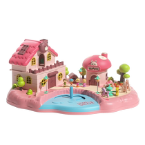Play house childrens toys girls 3 to 6 years old 4th birthday gift 7 surprise city magnetic doll house 2895