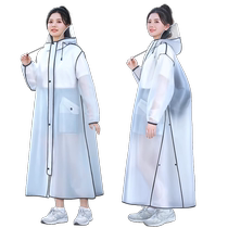 Raincoat long full-body rainproof transparent electric bicycle female adult all-in-one cycling outer poncho 2428