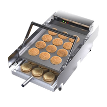 Lechuang commercial hamburger machine fully automatic bun baking machine double-layer bun baking machine heating furnace hamburger fried chicken shop equipment 256