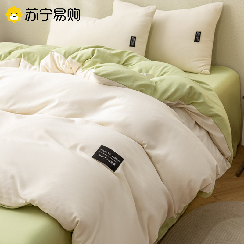 Washed cotton quilts by cover single piece by hood single 150x200x230 part-cotton pure cotton quilts by single set of three pieces 1816-Taobao