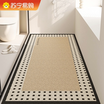 Bathroom toilet anti-slip floor cushion punching cool room shower room full-laid footbed washout bath hollowed out silk ring carpet 2461