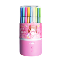 Deli watercolor pen childrens washable non-toxic primary school students kindergarten special 24-color painting brush set washable color pen 36 colors 12 colors first grade coloring pen painting book color pen 3404