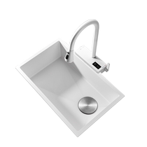 Best white sink large single tank handmade 304 stainless steel dish basin kitchen sink under counter basin 1213