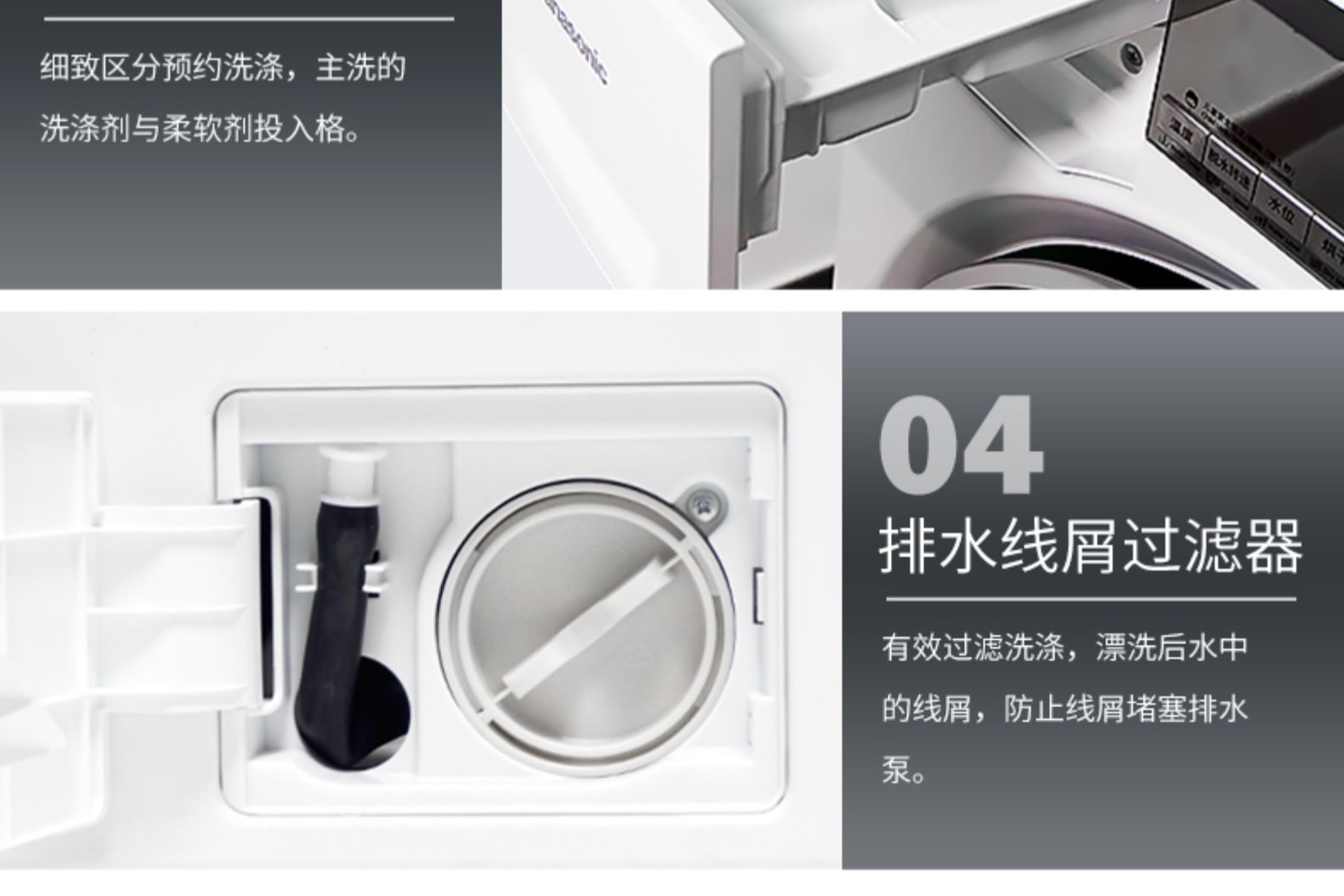 松下 洗烘一体 一级能效 变频滚筒洗衣机 10kg 图13