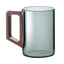 Glass cup set with handle heat-resistant tea cup high-end personal green tea cup office water cup 2378